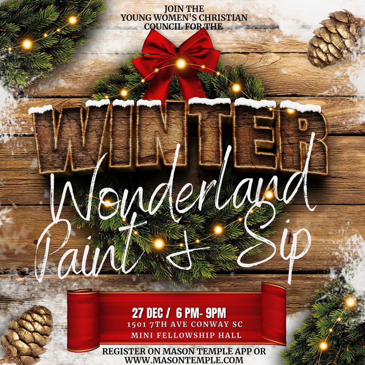 Walking in a Winter Wonderland" Paint & Sip Fellowship