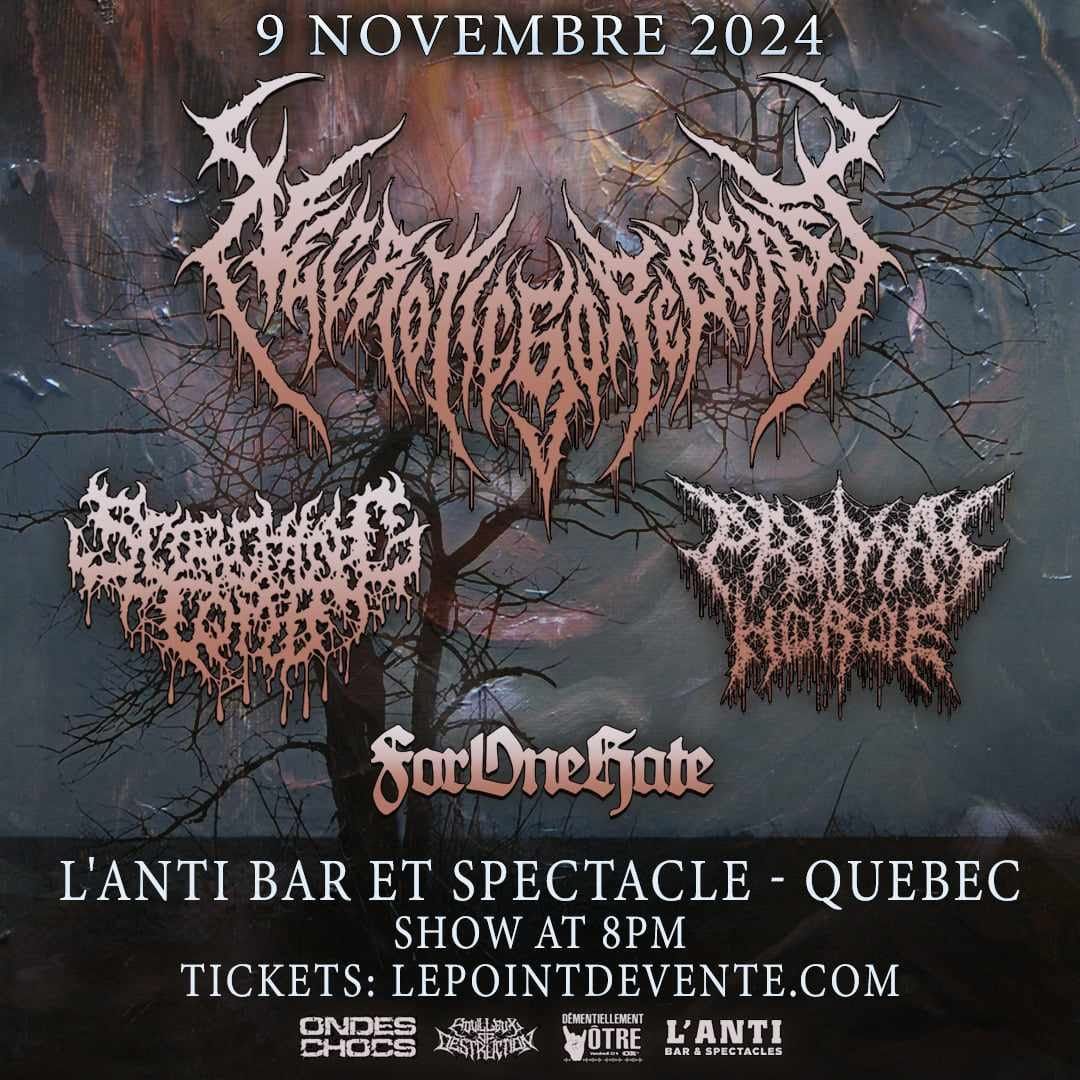 NecroticGoreBeast avec invit\u00e9s\/\/ Samedi 9 novembre 2024 \/\/ l'Anti Bar et Spectacles 