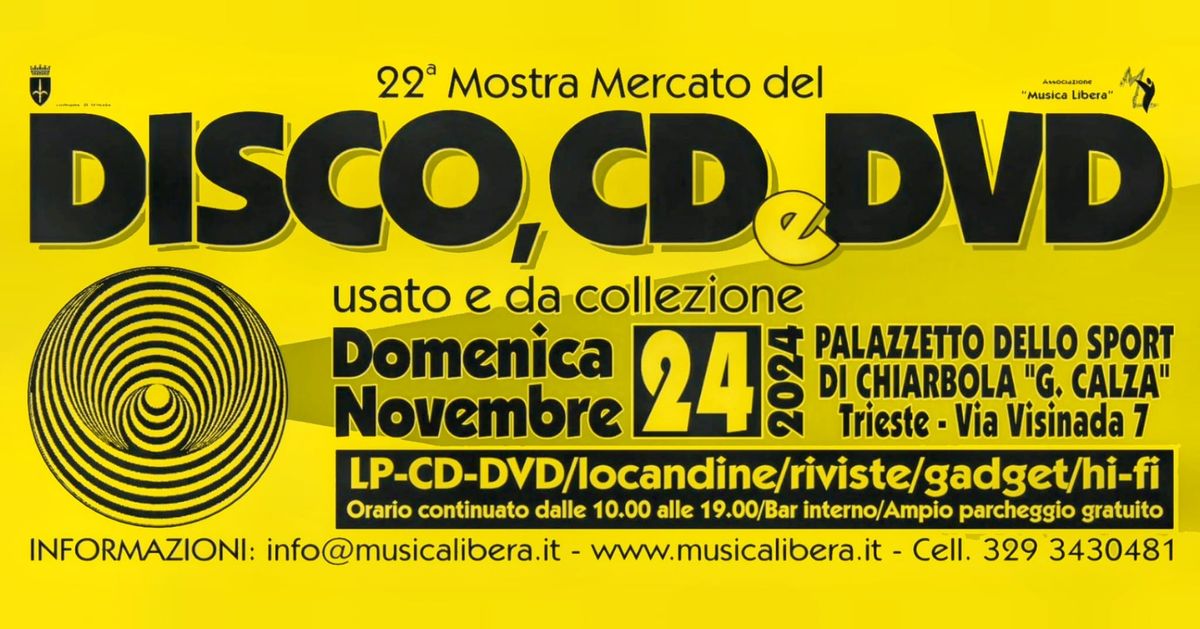 22^ Mostra mercato del Disco usato e da collezione a Trieste