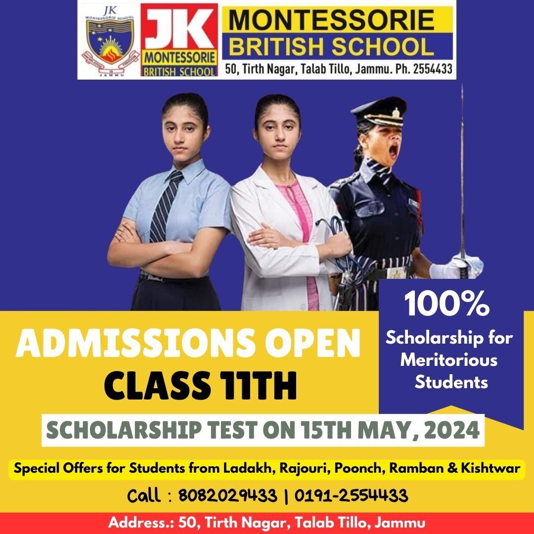 Scholarship exam for class 11th at India\u2019s top rated school. Avail 100% scholarships for SC|COM|Arts