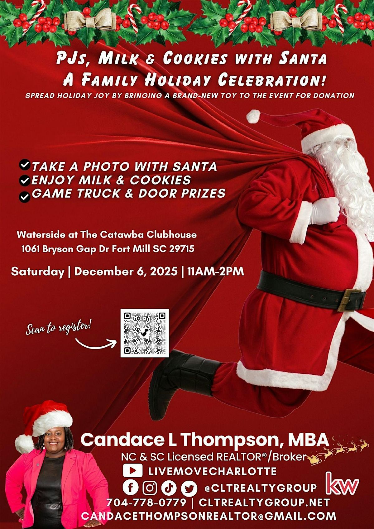 PJs, Milk & Cookies with Santa  A Family Holiday Celebration!