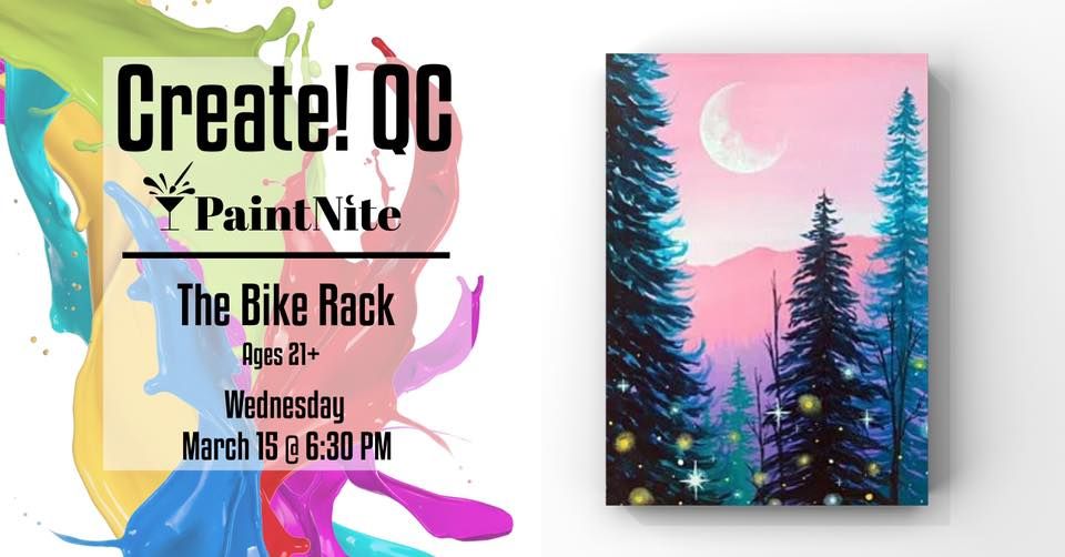 Paint Nite Sparkle Forest, Bike Rack, Davenport, 15 March 2023