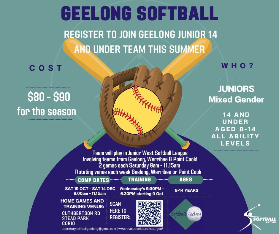 GEELONG SOFTBALL JUNIOR 14 AND UNDER TEAM TRAVEL COMPETITION TRAINING NIGHTS