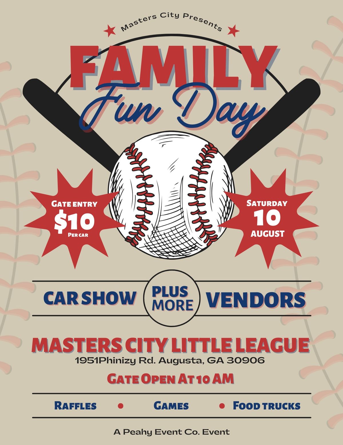 Family Day \/ Car Show @ Masters City Little League 