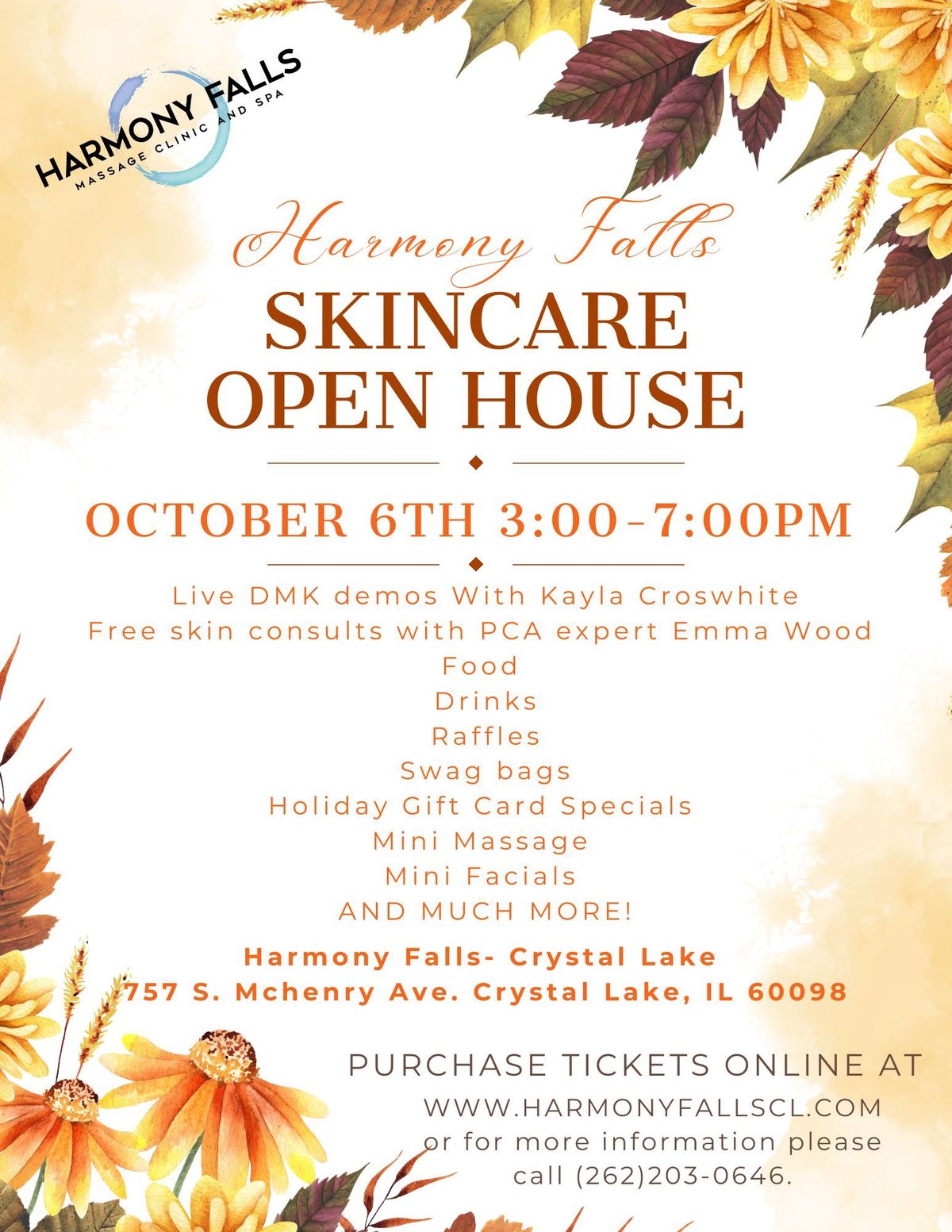 Harmony Falls Skincare Open House