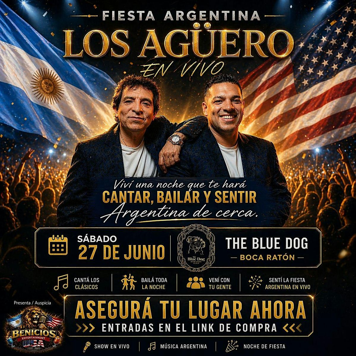 'Fiesta Argentina' en Boca Raton con Los Aguero tocando en vivo