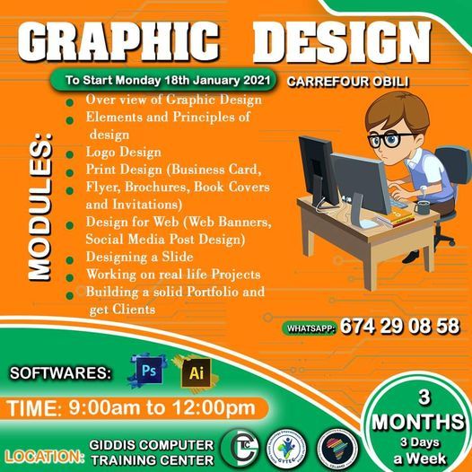 Graphic Design Training Giddis Computer Training Center Yaounde 18 January 2021