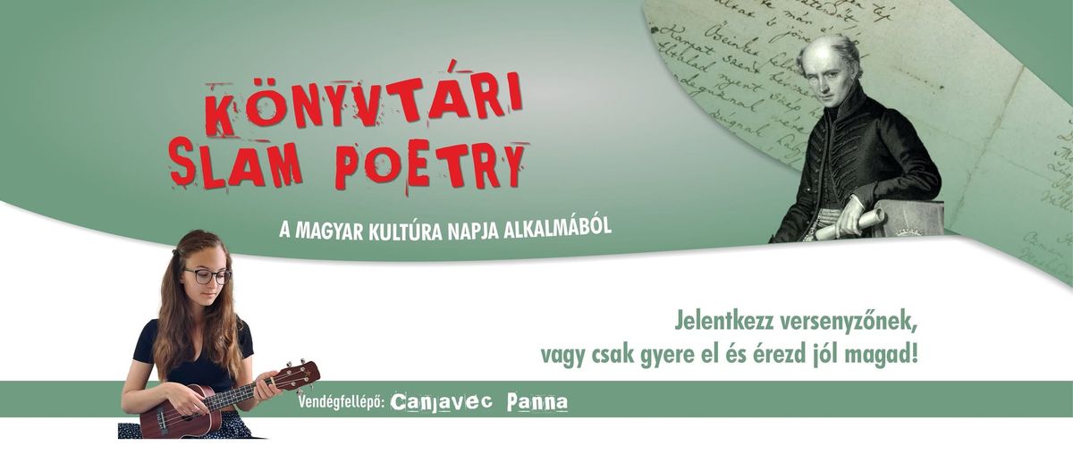 K\u00f6nyvt\u00e1ri slam poetry a magyar kult\u00fara napja alkalm\u00e1b\u00f3l