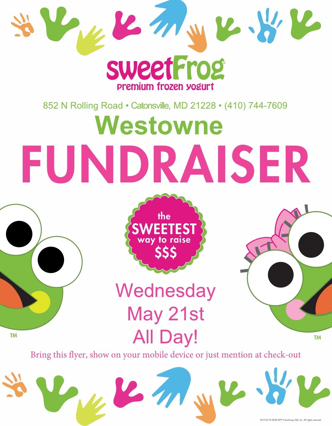 Sweet Frog Fundraiser 