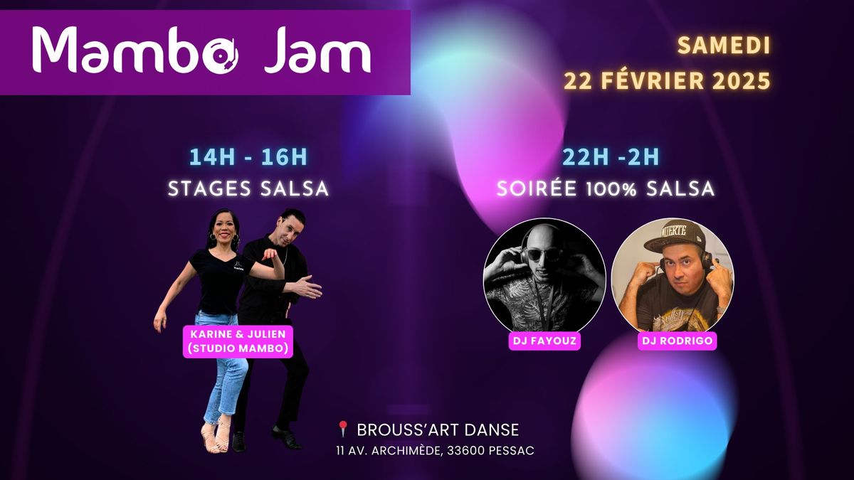 Mambo Jam (F\u00e9vrier) \u2013 2h de stages salsa + Soir\u00e9e 100% Salsa