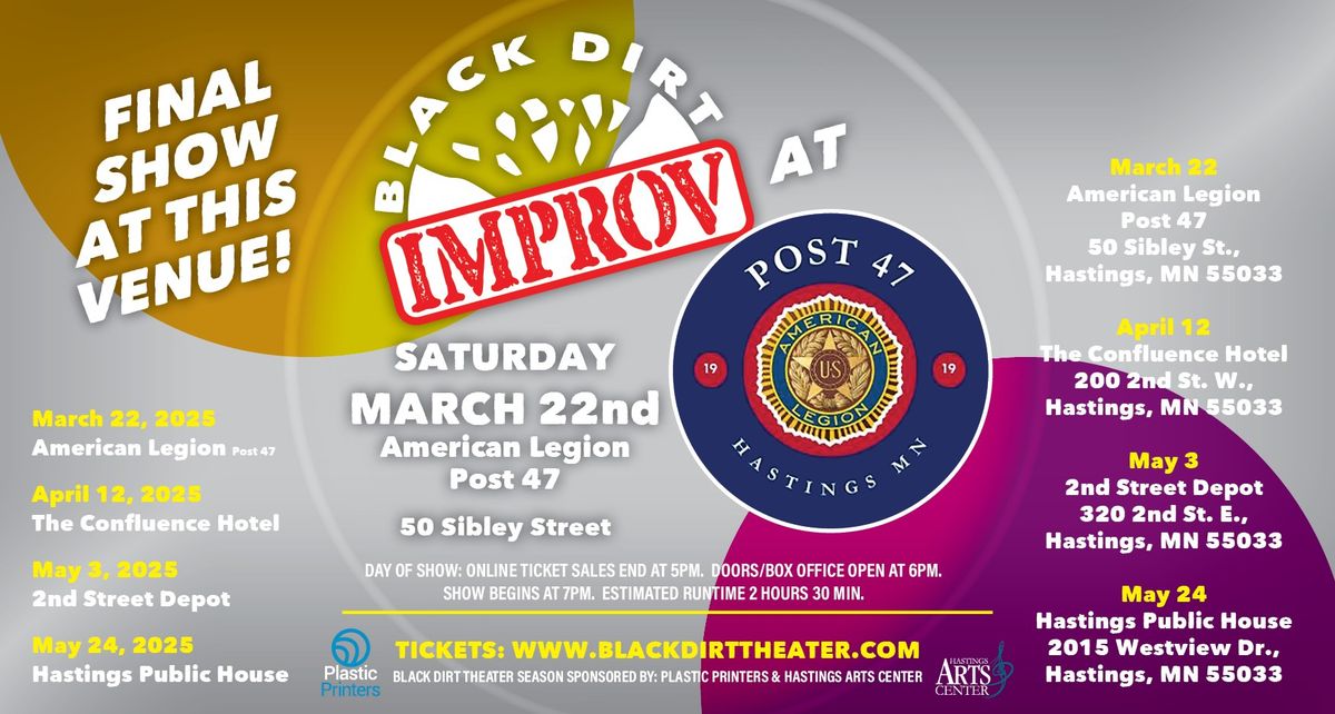 Black Dirt Improv - LIVE at American Legion, Post 47 (3\/22\/25)