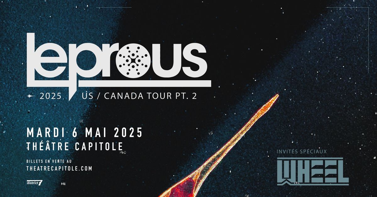 Leprous avec Wheel \/\/ Mardi 6 mai 2025 \/\/ Th\u00e9\u00e2tre Capitole