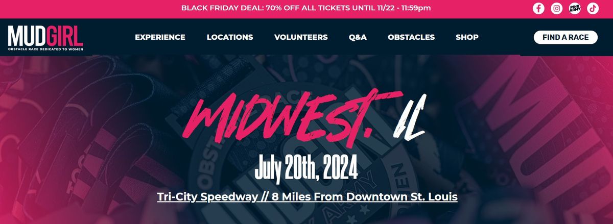MUD GIRL RUN "MIDWEST ILLINOIS" FRIDAY, JULY 20TH