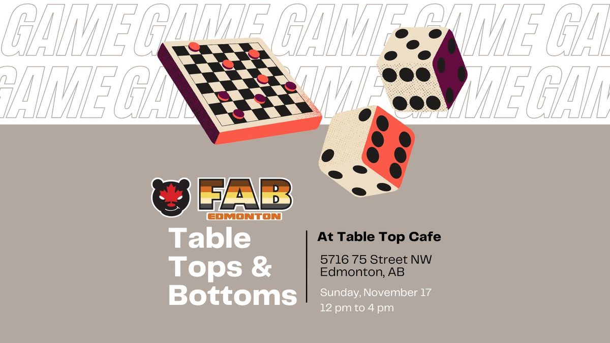 FAB YEG - Table Tops and Bottoms