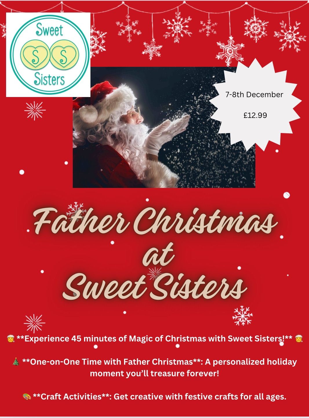 Father Christmas at Sweet Sisters 