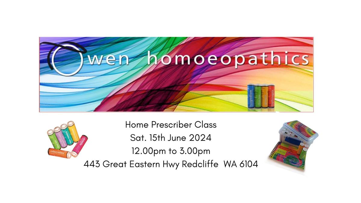 Homoeopathic Home Prescribing Class