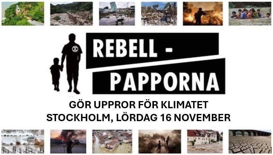 Stockholm - Rebellpappor g\u00f6r klimatuppror under COP29