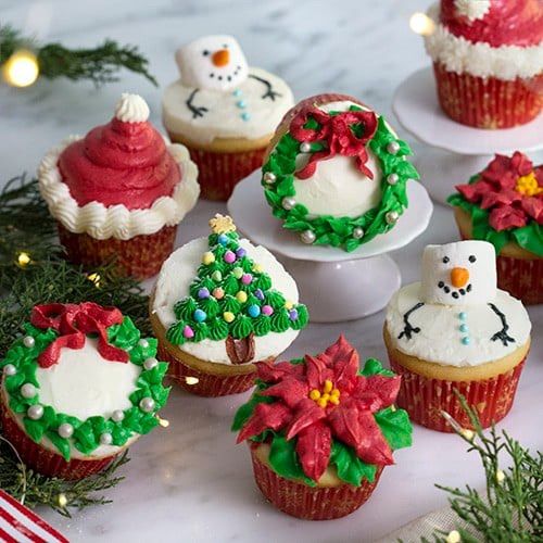 Cupcakes with Santa