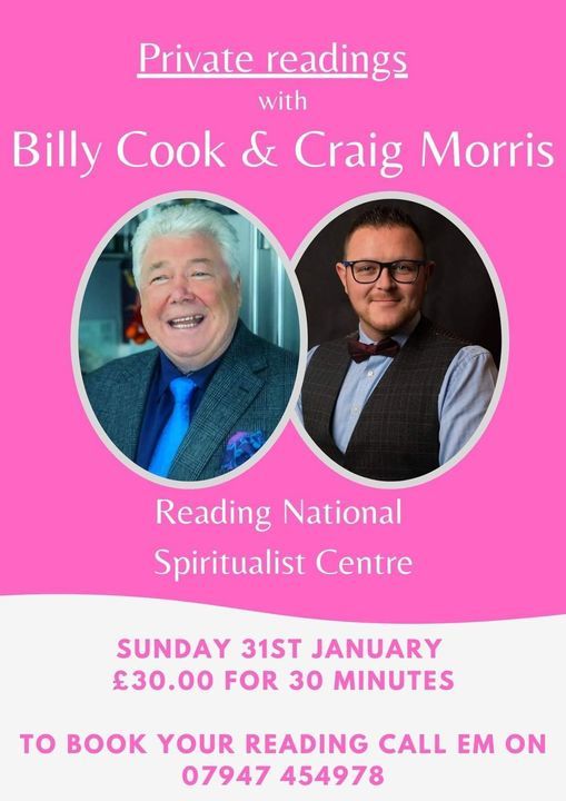 Private Reading's with Billy Cook and Craig Morris