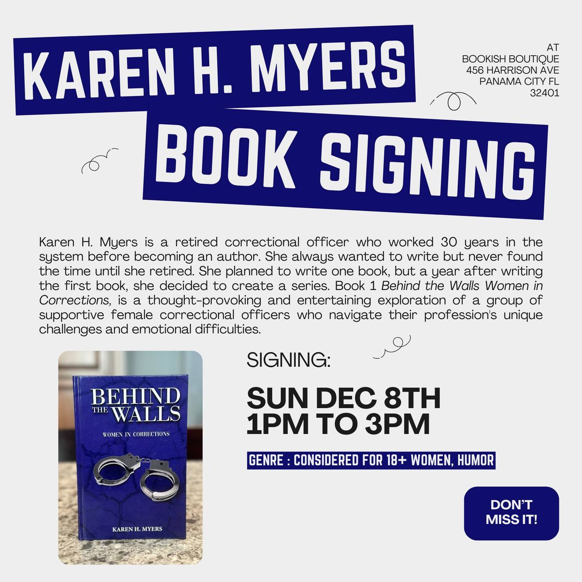 Karen H. Myers Book Signing