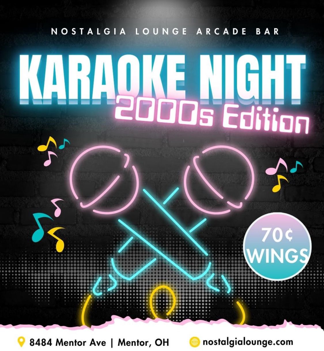 2000\u2019s Theme Karaoke & Wing Night! \ud83c\udfa4 \ud83d\udc14 8pm Karaoke Starts! 