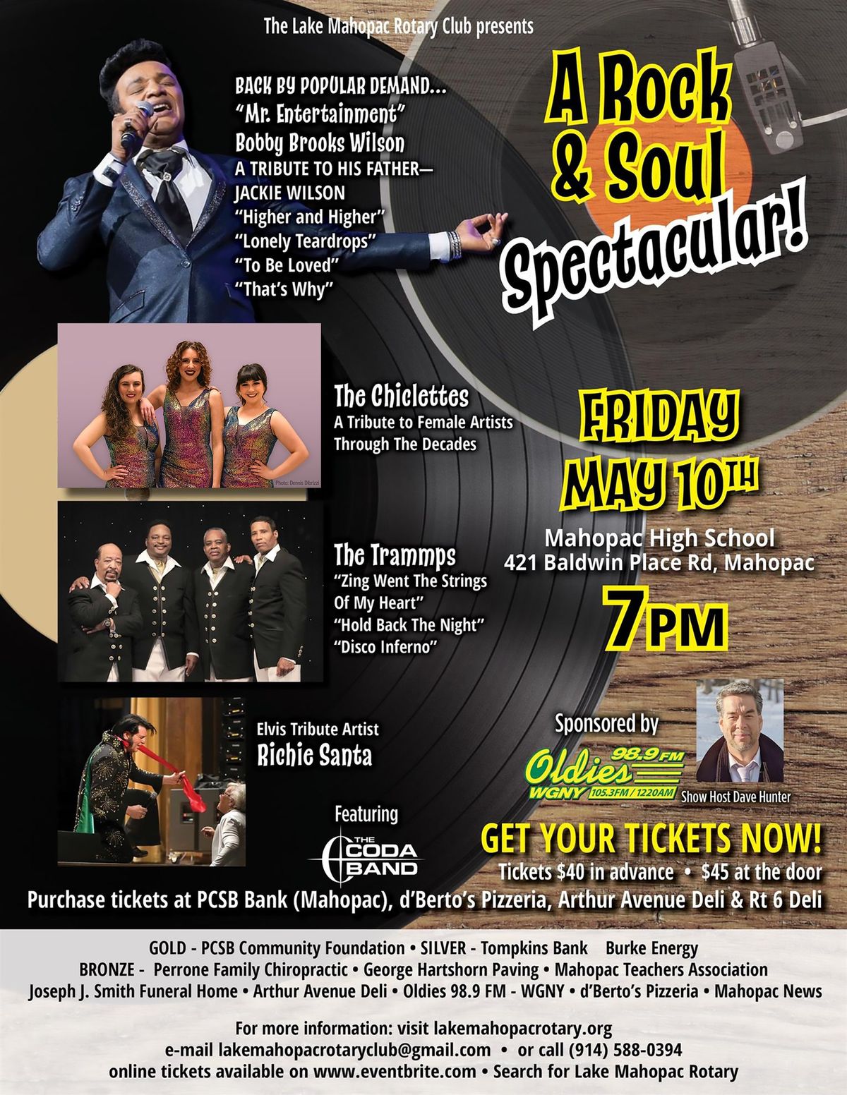 LAKE MAHOPAC ROTARY CLUB 10TH ANNUAL ROCK & SOUL SPECTACULAR