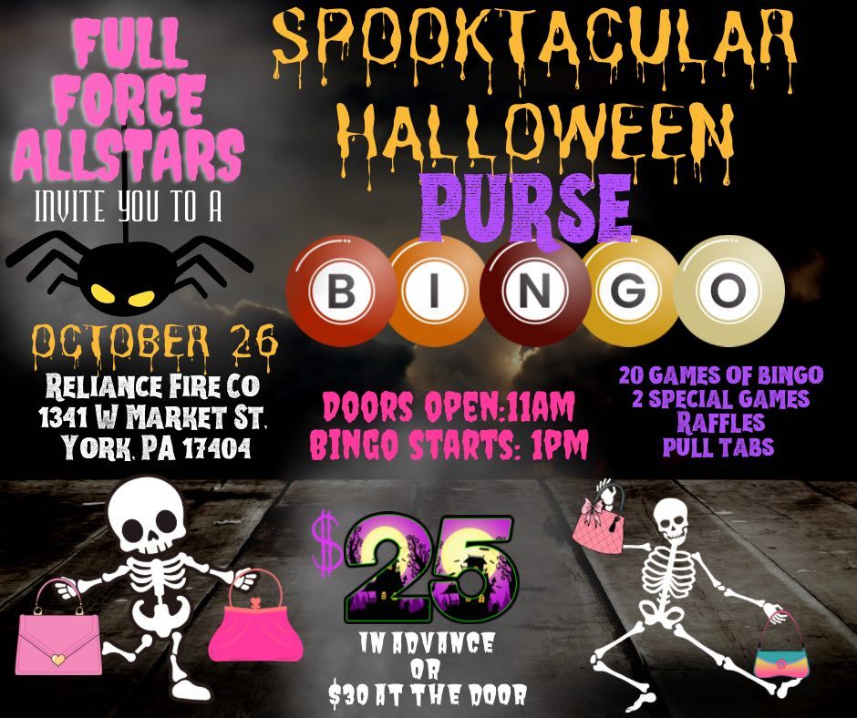 2024 Full Force Spooktacular Purse Bingo