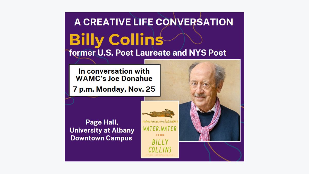 Poet Billy Collins in conversation with WAMC's Joe Donahue