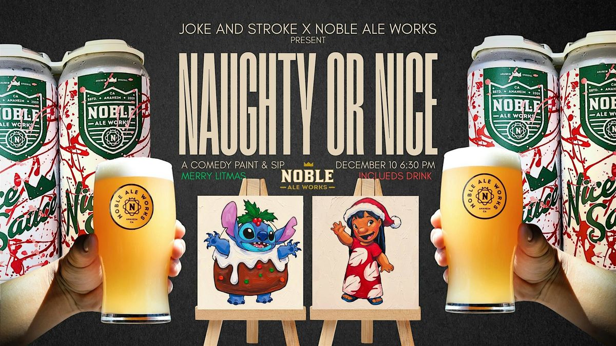 Disney Naughty or Nice Merry Litmas, a comedy paint and sip