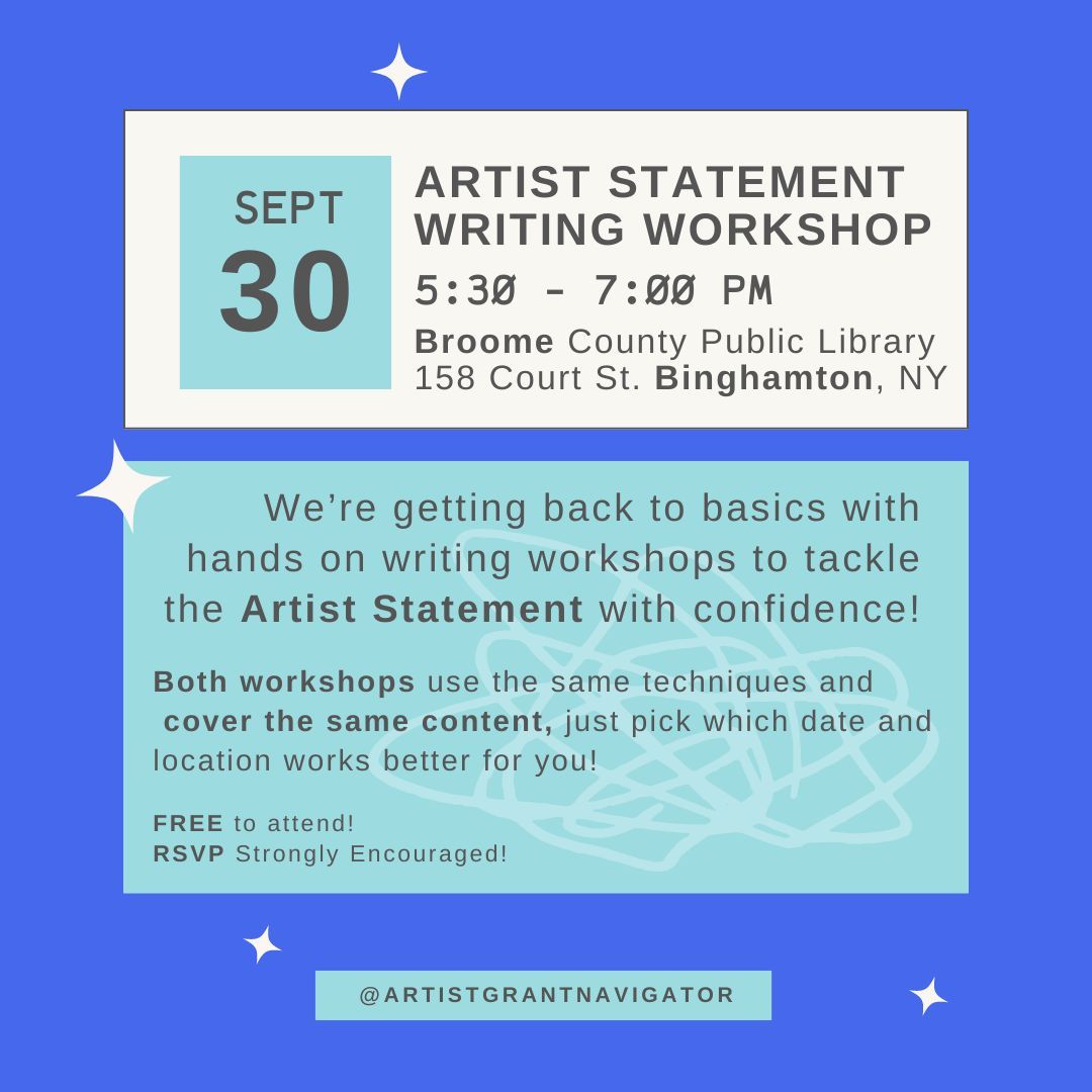 Artist Statement Writing Workshop