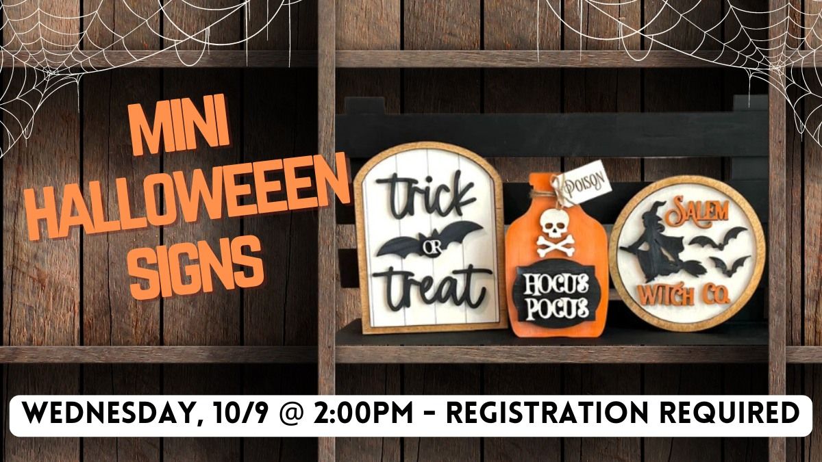 Mini Halloween Signs