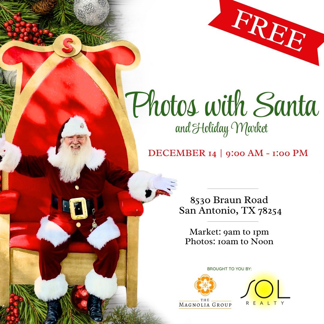 FREE Photos with Santa and Holiday Market!