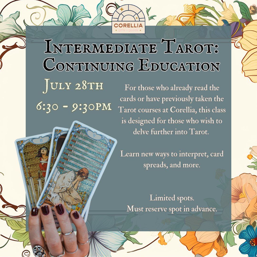 Intermediate Tarot: Continuing Education