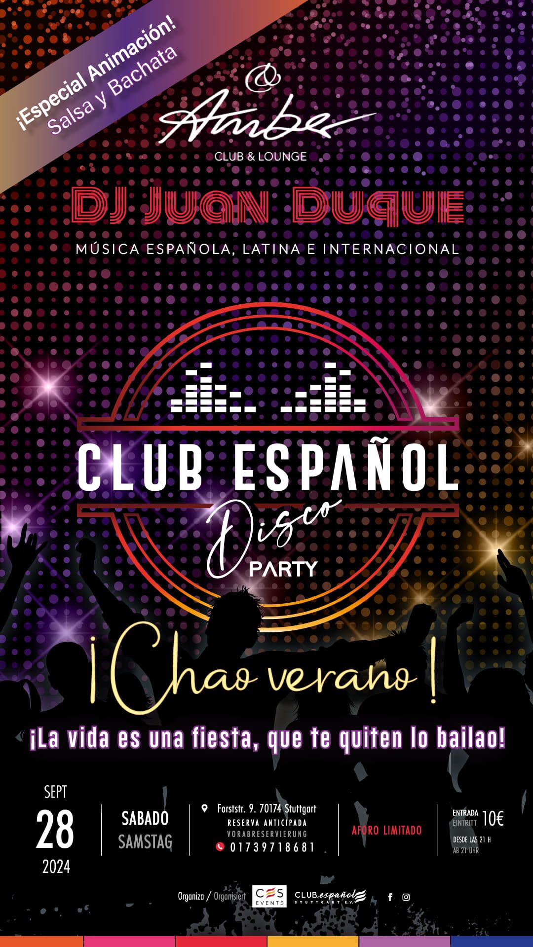 Disco Party Club Espa\u00f1ol Chao Verano