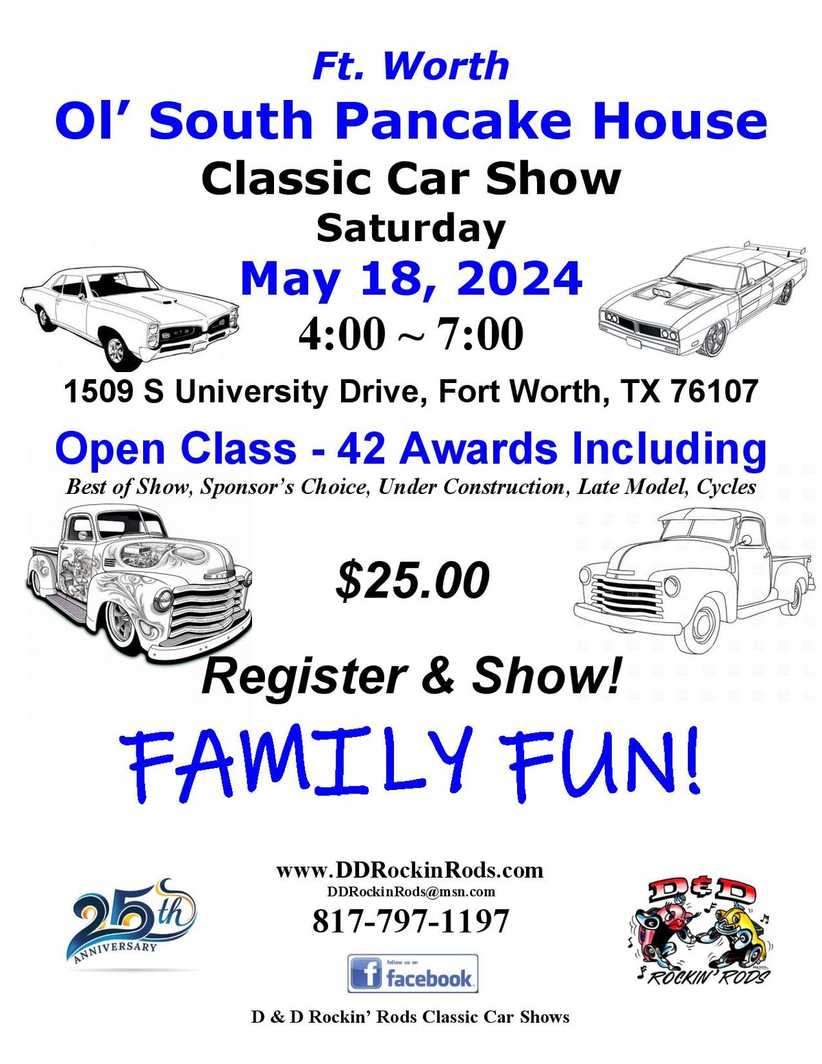 Ol\u2019 South Pancake House \u2013 Ft. Worth Classic Car Show