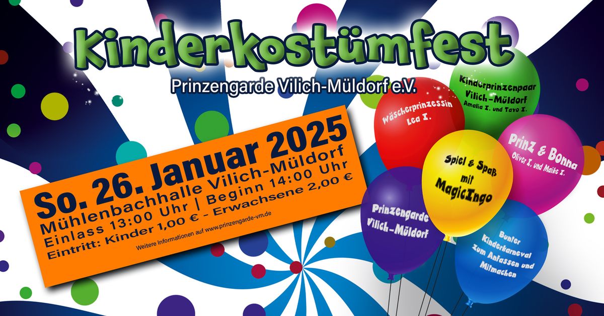 Kinderkost\u00fcmfest der Prinzengarde Vilich-M\u00fcldorf e. V.