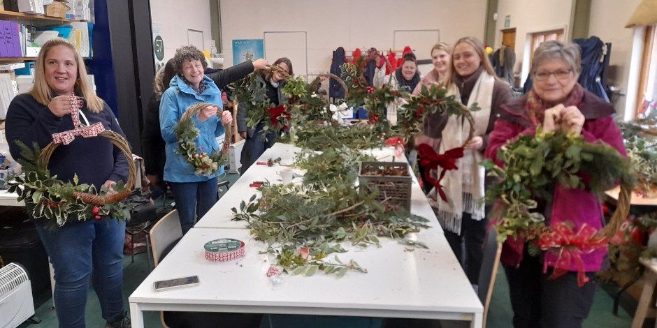 Christmas wreath making workshop