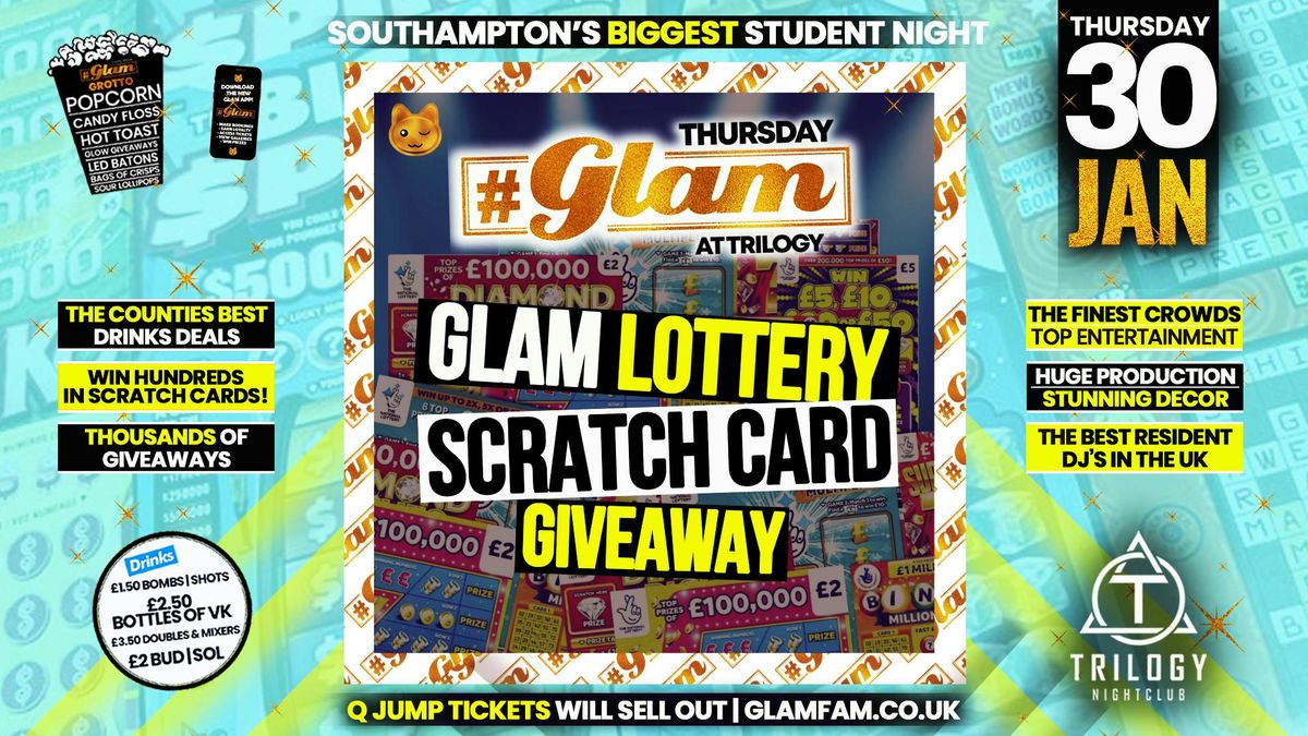 Glam Thursdays | SCRATCH CARD GIVEAWAY \ud83d\udcb7 | Southampton's Biggest Student Night \ud83d\ude3b