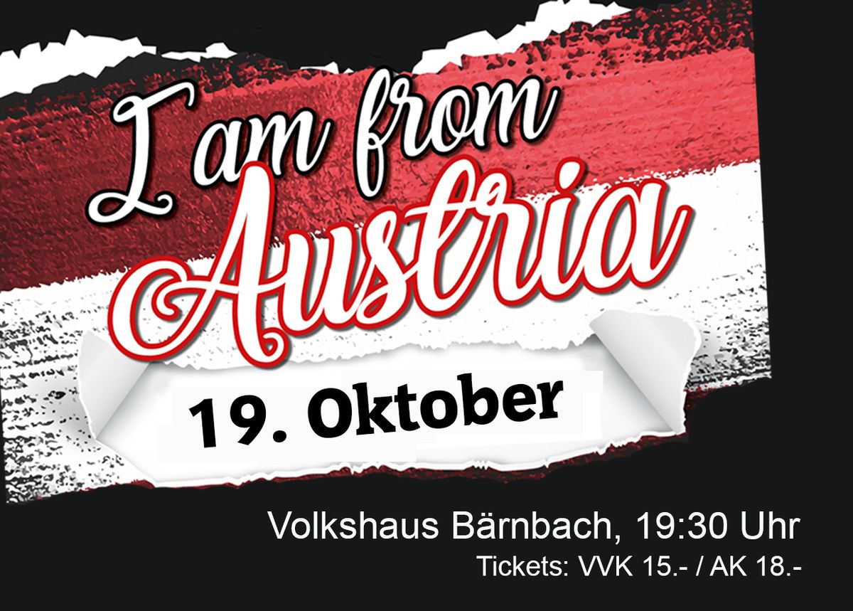 "I am from Austria" - Austropop Tribute Show!