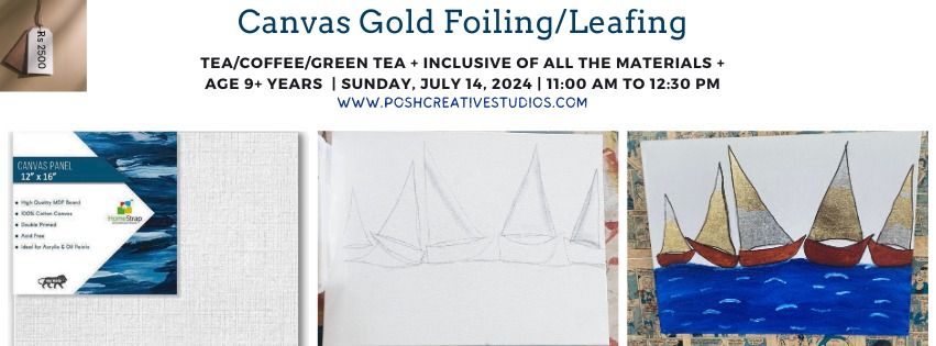 Gold Foiling\/ Leafing on Canvas
