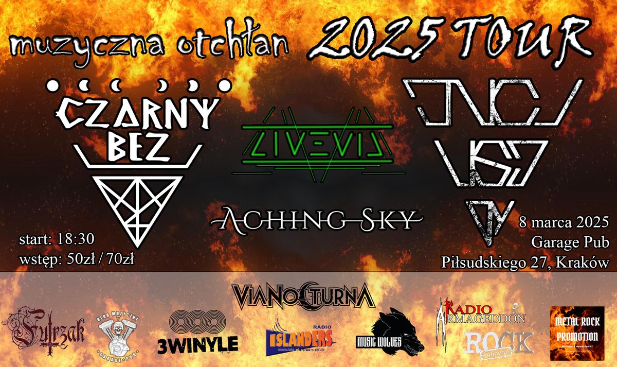 Muzyczna Otch\u0142a\u0144 TOUR 2025 | Czarny Bez & Inclusion & Aching Sky & Livevil