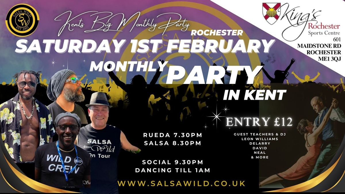 Saturday Night Salsa Monthly Party at Kings Rochester Sports Centre (1st Saturday Every Month)