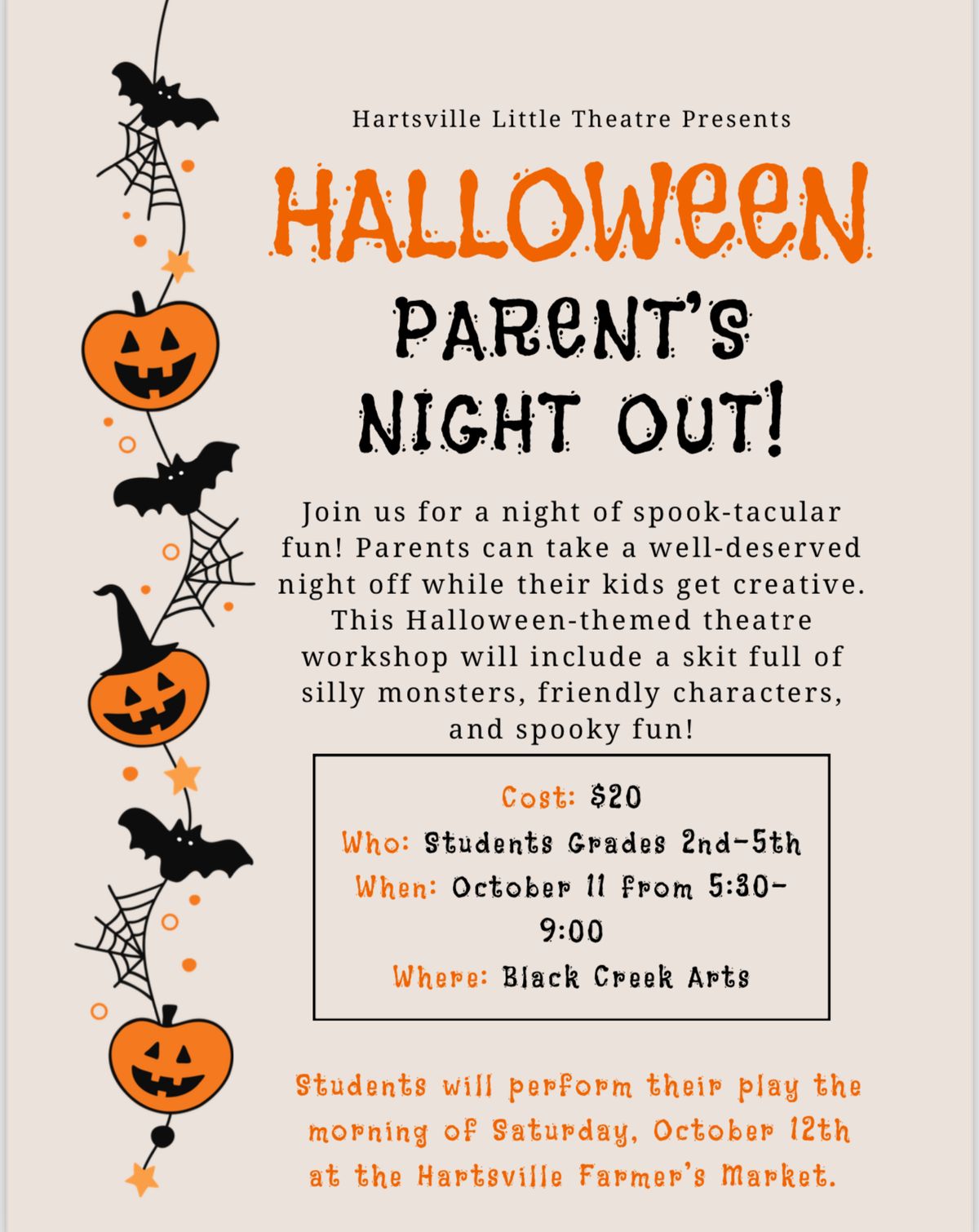 Halloween Parents Night Out! 