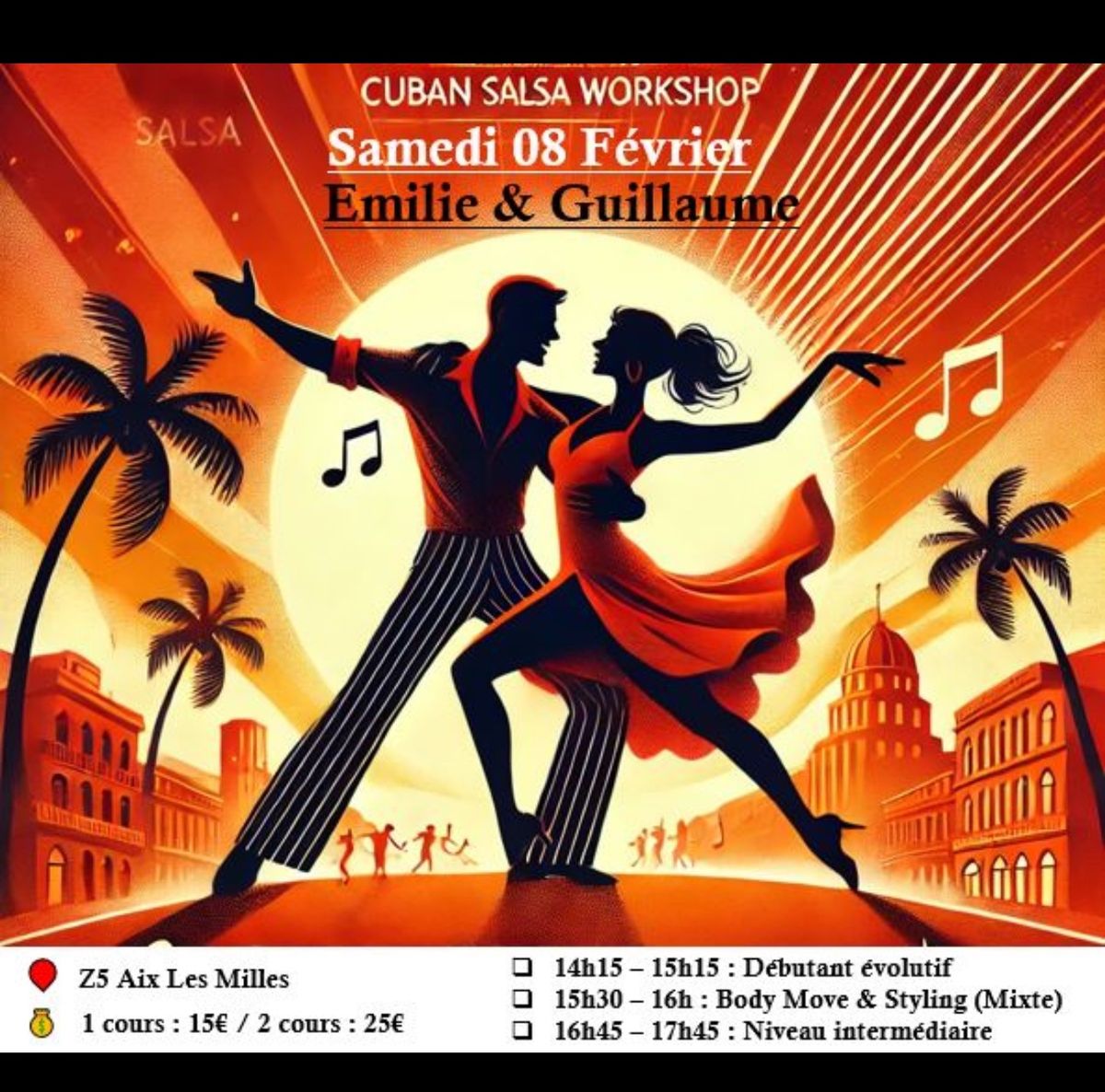 STAGE SALSA CUBAINE \u00c9MILIE & GUILLAUME 