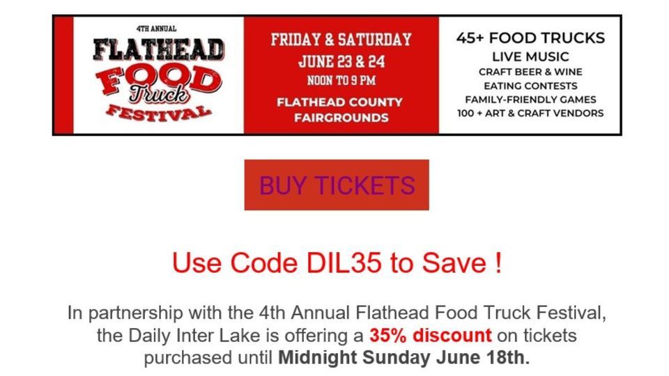 Flathead FOOD TRUCK FESTIVAL Flathead County Fairgrounds Kalispell