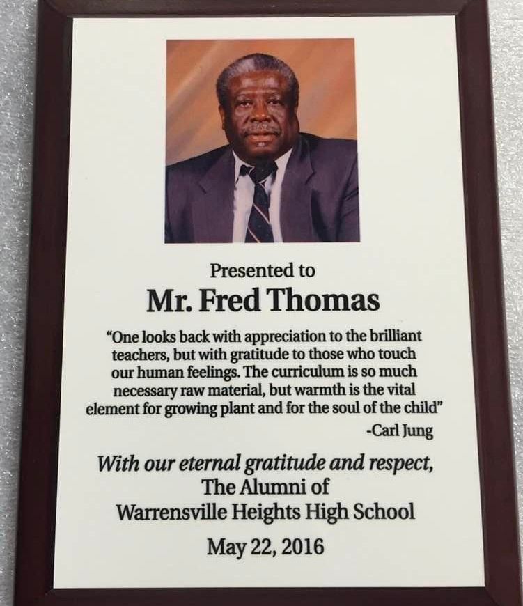 Alumni Tribute Gathering for Mr. Fred Thomas