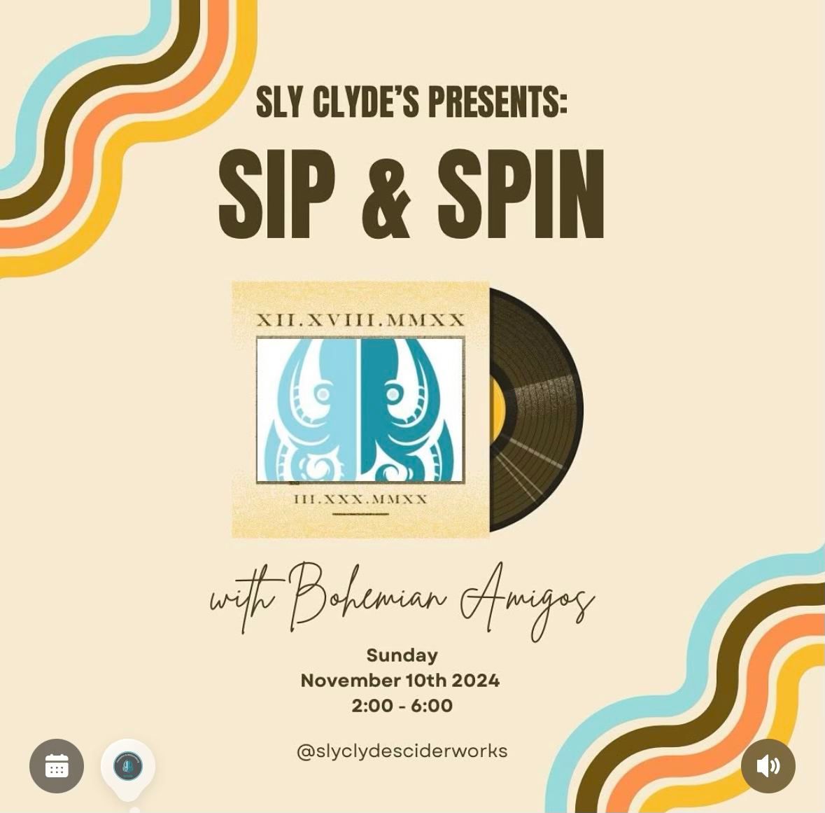 Sip and Spin @ Sly Clyde's Ciderworks