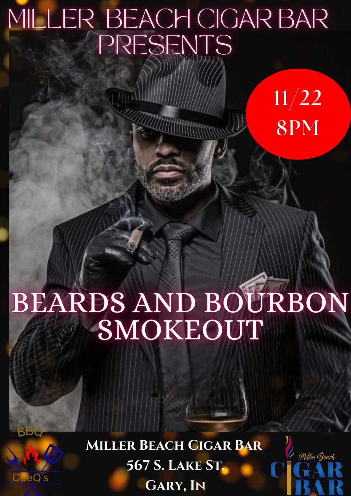 Miller Beach Cigar Bar Presents: Beards and Bourbon Smokeout 