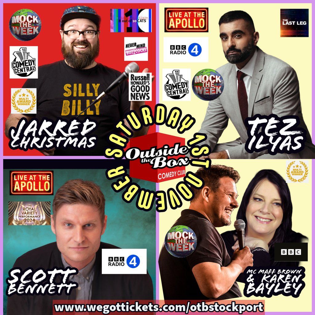 Triple Headliner Special - Main Theatre 8.15pm- Sat 1st November