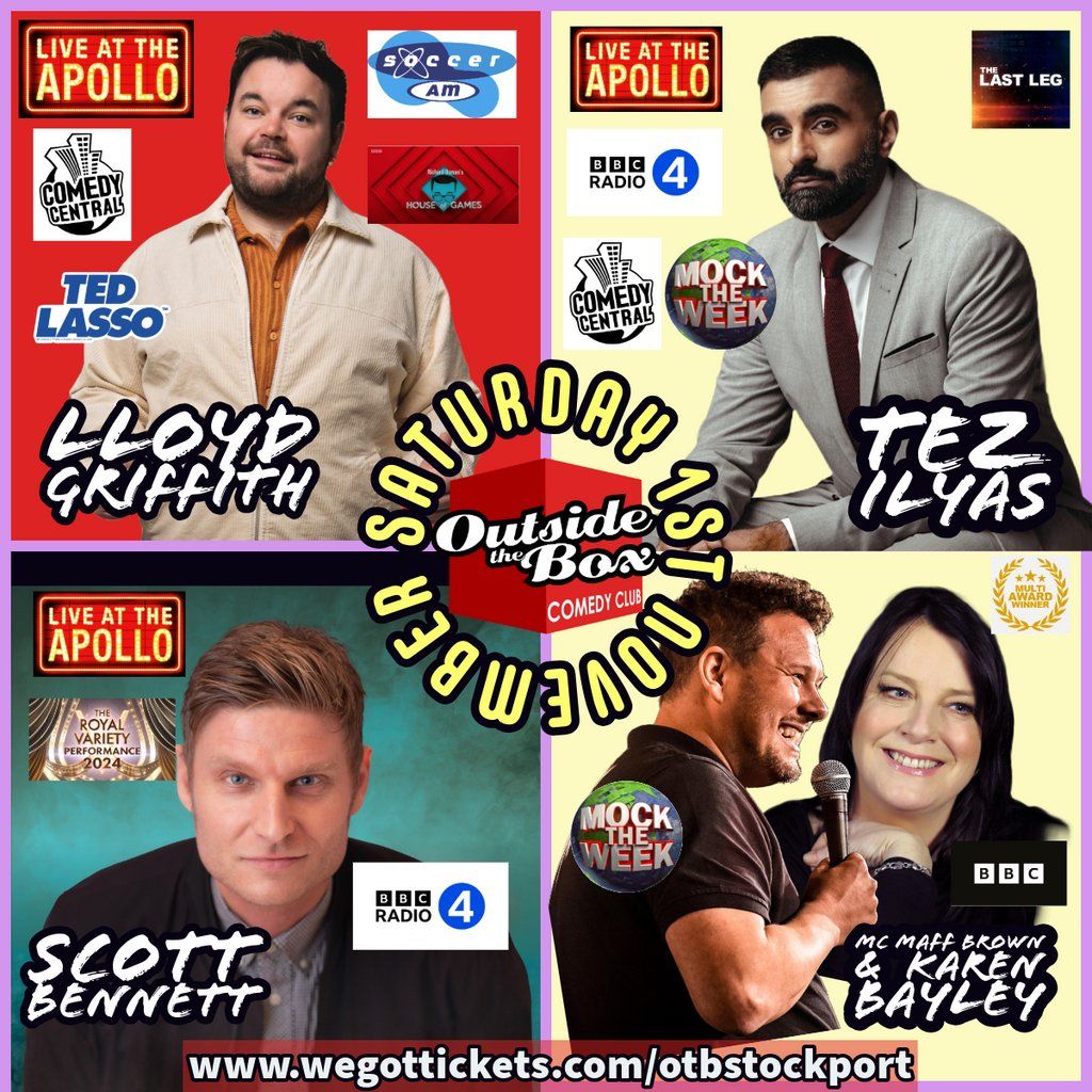 Triple Headliner Special - Main Theatre 8.15pm- Sat 1st November